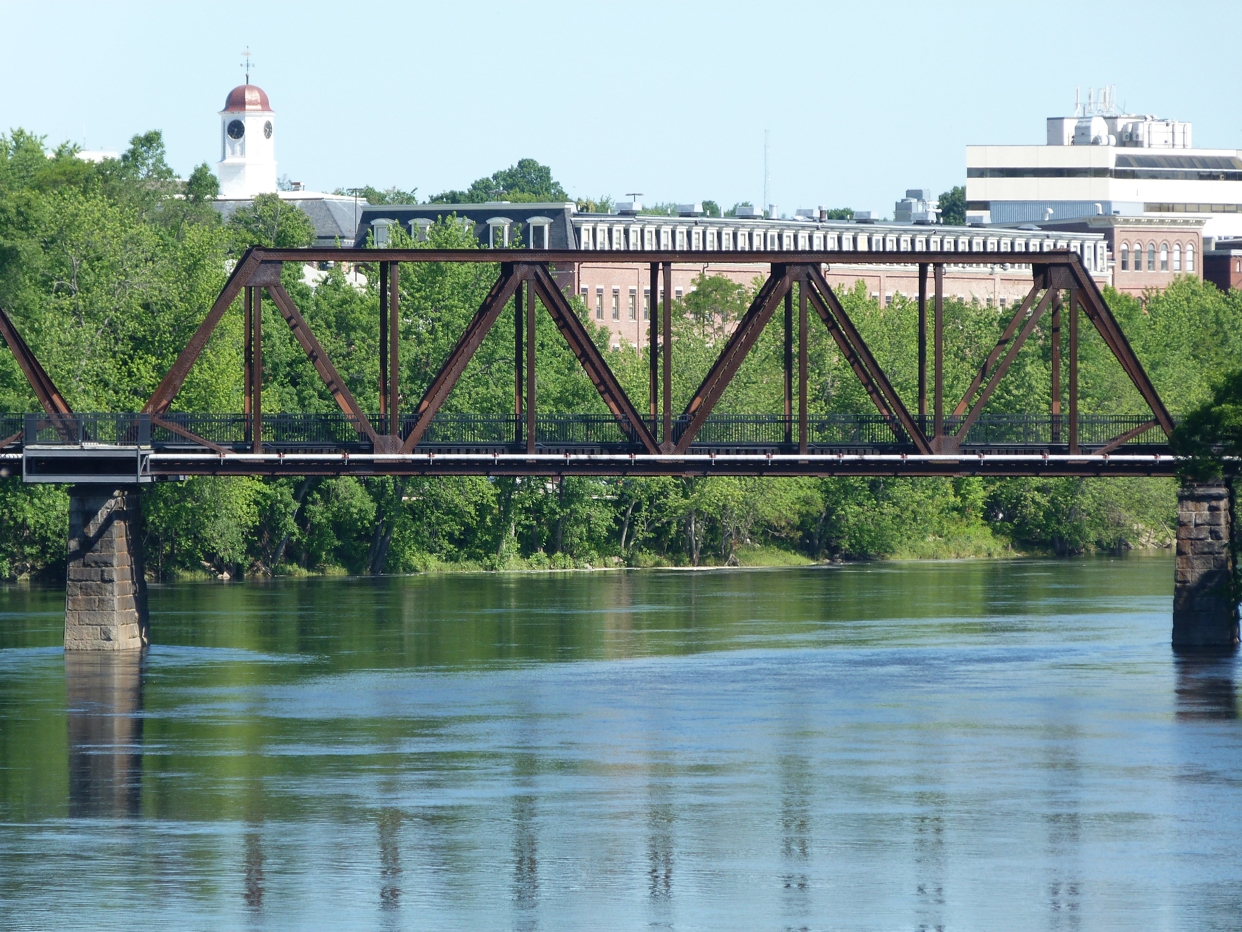 See the Riverwalk Bridge in Auburn, ME